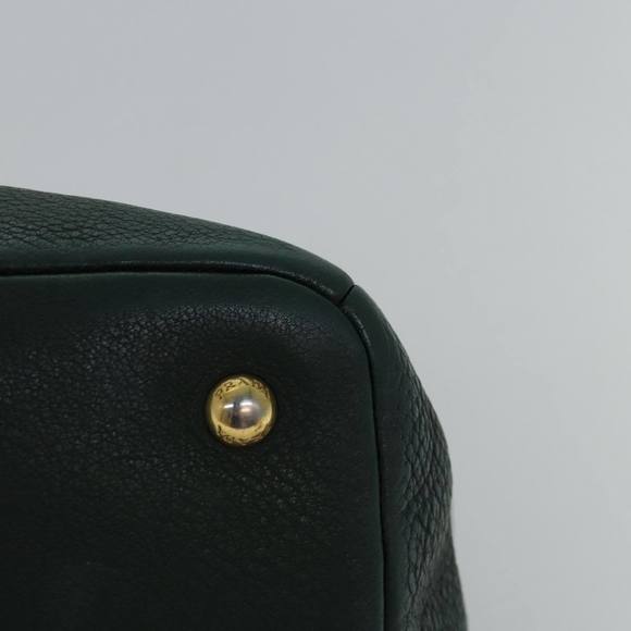PRADA Tote Bag Leather 2way Khaki Auth bs15124 - Picture 11 of 16